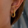 Jiedin European and American stainless steel earrings do not fade earrings titanium steel earrings jewelry