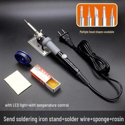 Soldering Iron Set, 60W Adjustable Temperature, Long-Life Internal Heating for Electronic Repair.