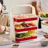 Multi-Layer Kitchen Hot Pot Side Dish Tray - Large Capacity Storage Plate