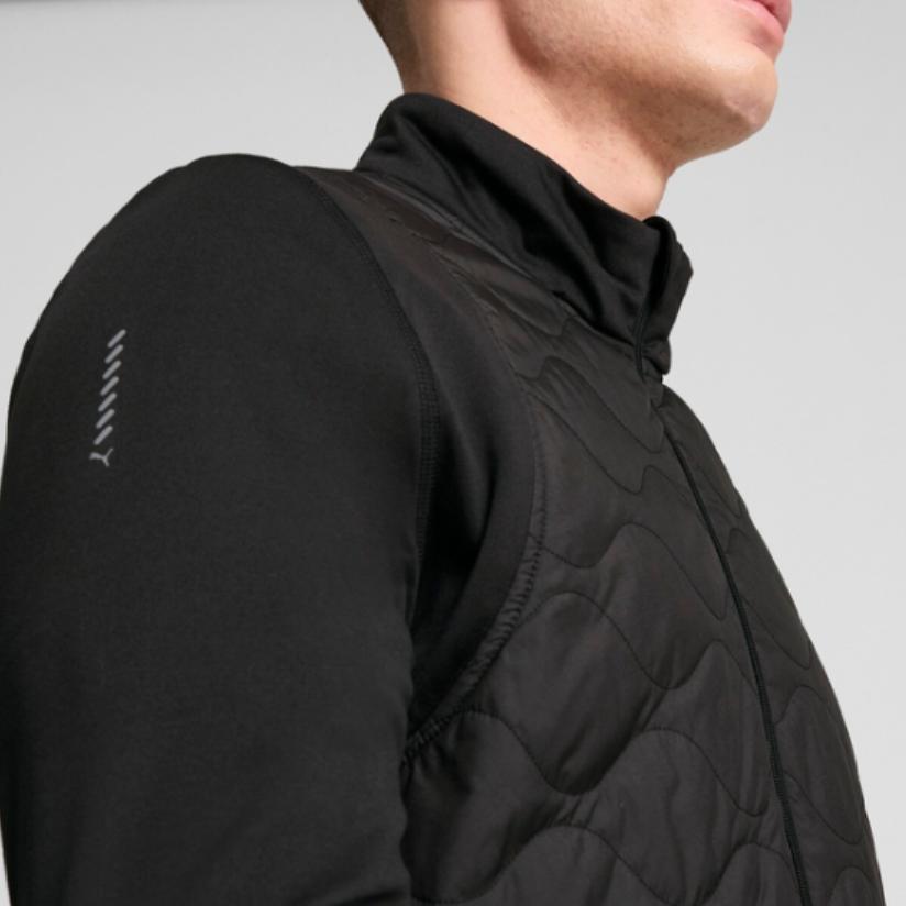 PUMA RUN CLOUDSPUN WRMLBL PADDED JACKET Reflective Patchwork Fleece Lined Thermal Running Slim Fit Long Sleeved 524613-01