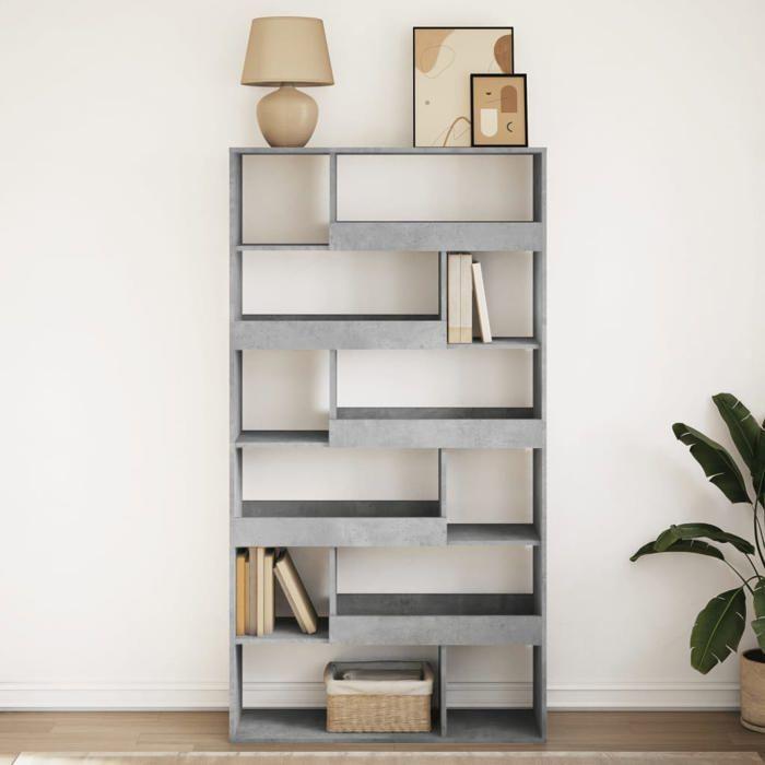 VidaXL Bookcase Concrete Grey 100x33x187.5 Cm Engineered Wood, Bookshelf, Storage Shelf, Cabinet 3309351