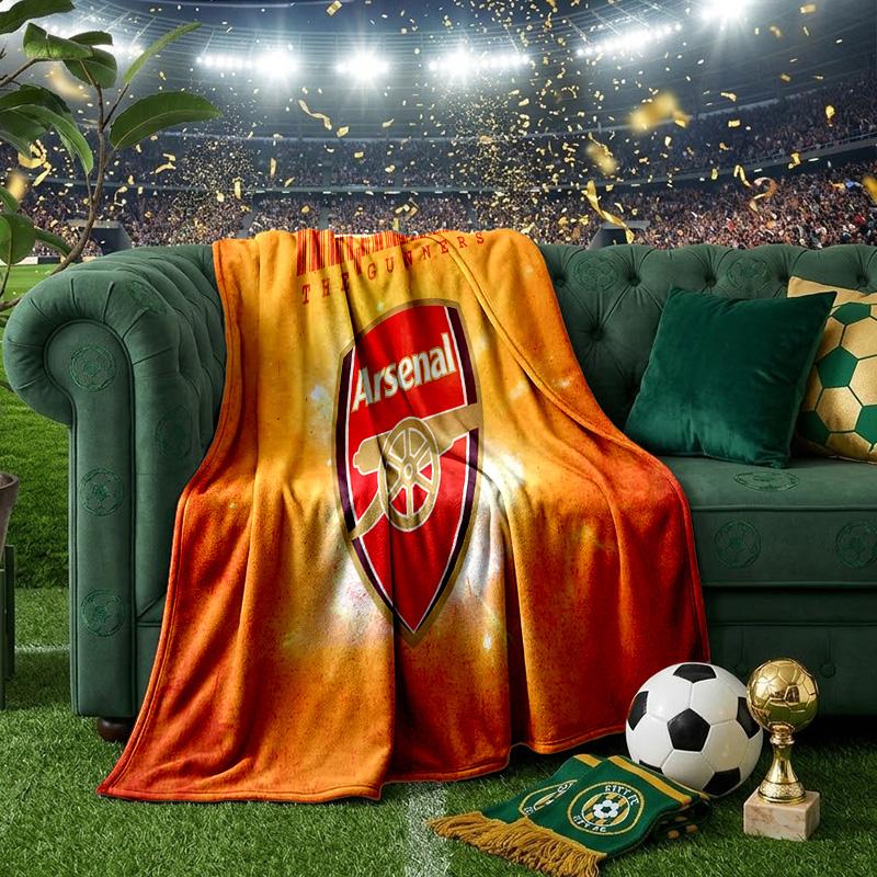 Coperta con stemma dell'Arsenal Football Club Coperte in flanella Peluche per divano letto Regali per uomini donne Coperta da viaggio per picnic Regali di Natale per tifosi
