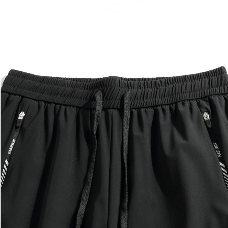 Summer New Ice Silk Elastic Sports Pants Couples with Loose Men and Women the Same Casual Pants