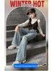 Girls' 2025 Fleece-Lined Straight-Leg Denim Jeans - Versatile, Thickened, Fashionable Winter Pants