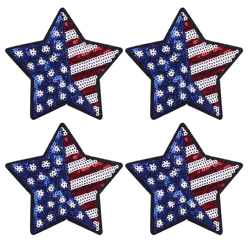 10pcs Cartoon Sequins Watermelon Fruit Drink Embroidered Patches Shells Coconut Trees Patch Clothes Decoration Sew Applique Diy