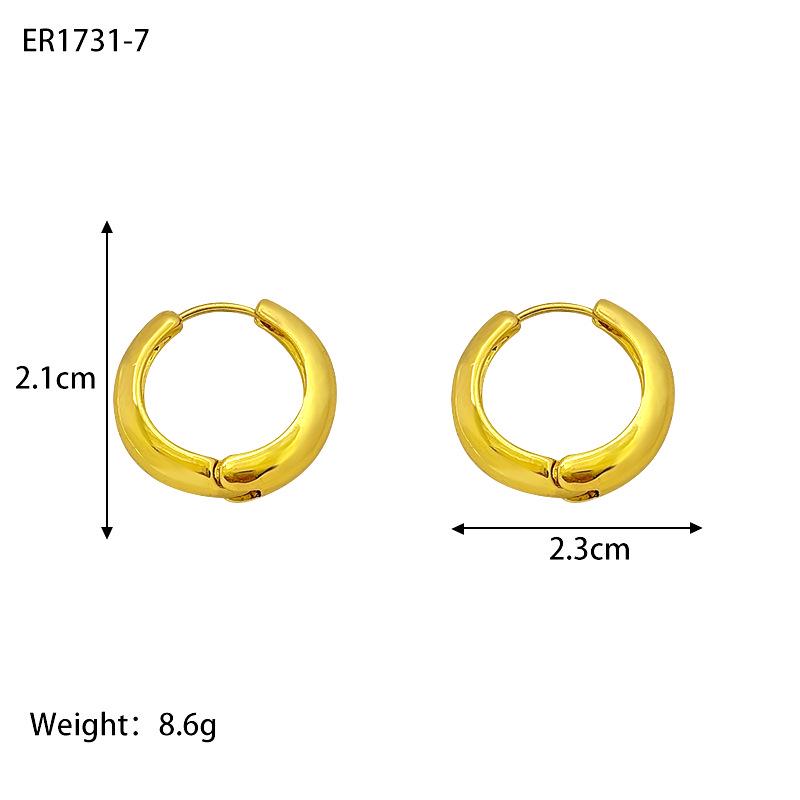 Cercei Minimaliști Geometrice din Metal - Design Elegant Rotund cu Manșete Unice pentru Urechi.