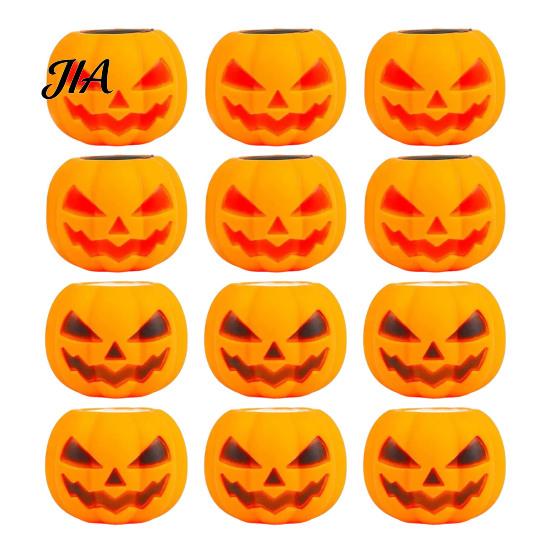 Pumpkin Head Sensory Toy 12Pcs Pop-up Ghost Squeeze Toy, Stress Relief Set Creepy Pinch Fidget for Party Favors Halloween