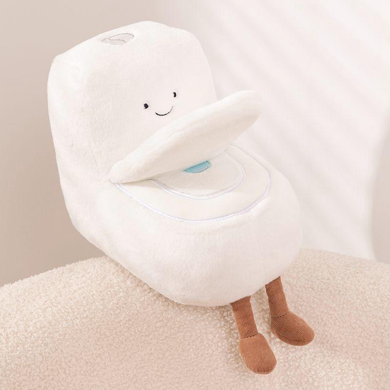 New Creative Bathroom Set Plush Toys Toilet Brush Toilet Paper Fun and Funny Give Your Friends Festival and Birthday Gifts