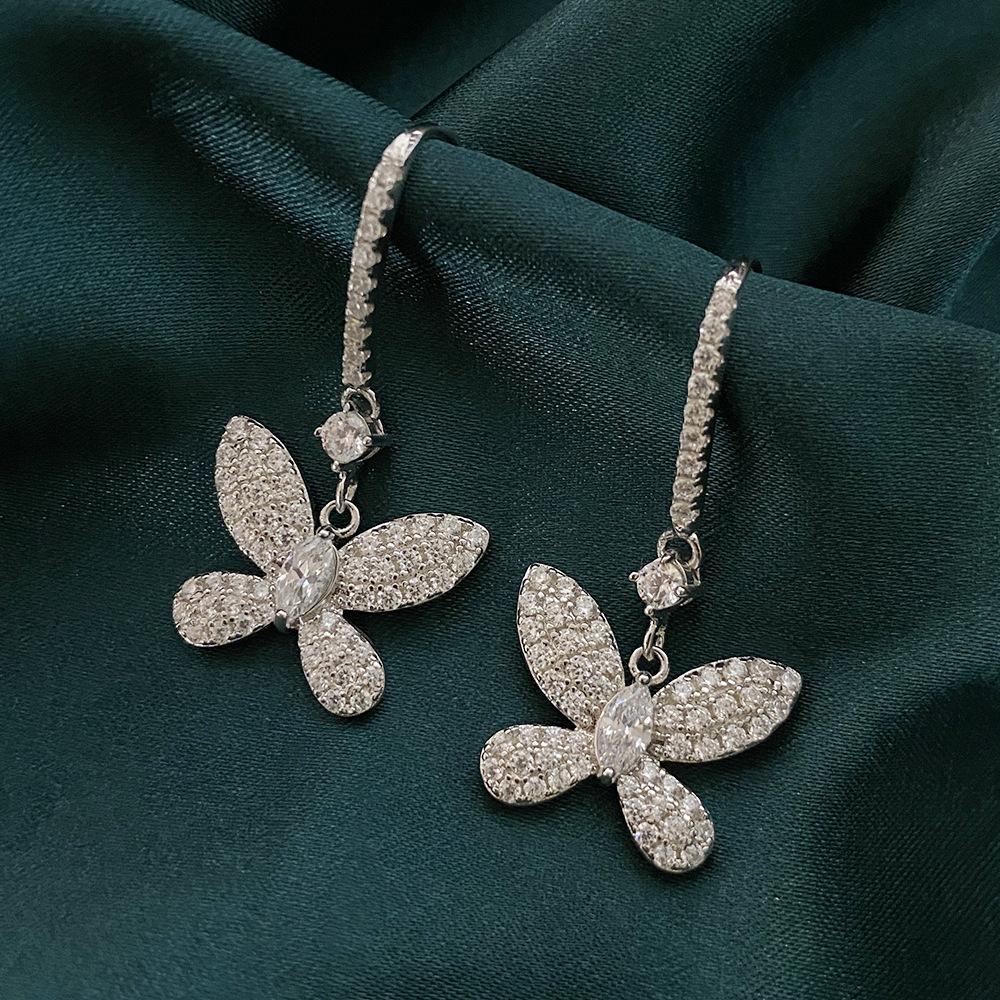 Gica Gema 5A Zircon Earrings 925 Sterling Silver 3*6mm Drop Earrings Unique Design Romantic Fine Jewelry Wedding Party Gifts New Trend