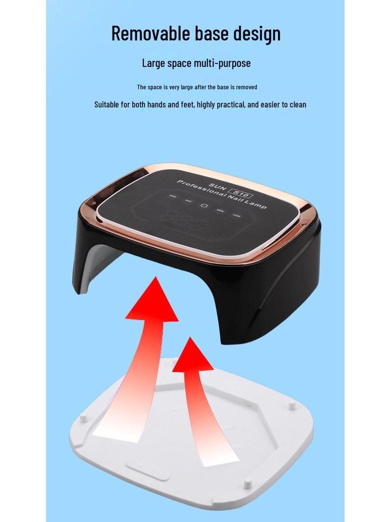 S10 High-Power Wireless 108W Rechargeable Nail Lamp for Phototherapy and Nail Art