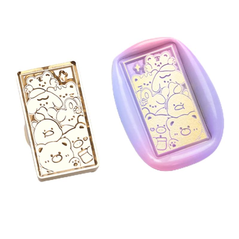 Cartoon Wax Stamp Replacement Head 11 Designs Round/Square/Rectangular for DIY Scrapbooking Card Making Sealing Envelope