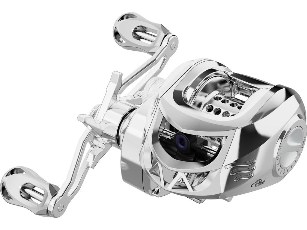 Ultra Long Cast Anti-Backlash Baitcasting Reel with Deep/Shallow Spool for Micro Lure Fishing