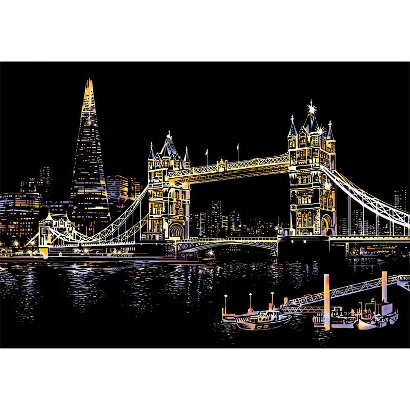 

Colorful Cityscape Night View DIY Scratch Art: Relaxing Handmade Birthday Gift
