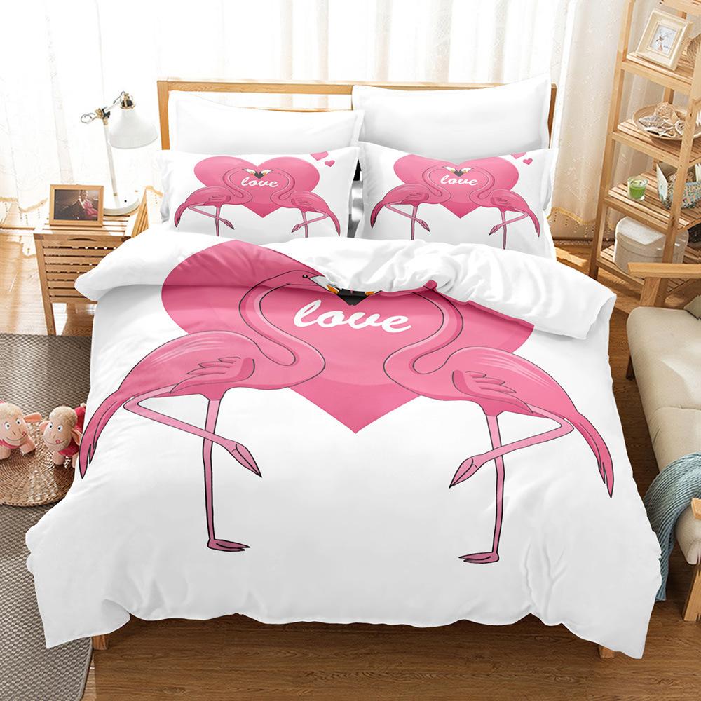 

New Bedding 3D Digital Home Textile Sheet Kit Three-Piece Set 135 * 200