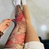 Sexy Peony Printed Tights High Waist Elastic Fake Pantyhose Nylon Female Stockings Party
