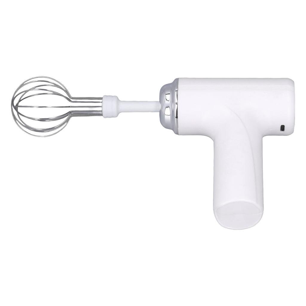 Electric Egg Beater Cordless Hand Mixer Handheld Egg Whisk for Cream Salad Dressing White