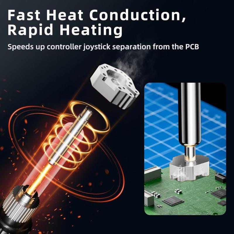 Accurate Soldering Iron Tip For Video Game Systems Stick Replacement MultiHole Gold Plated Tip Excellent Solder Grip
