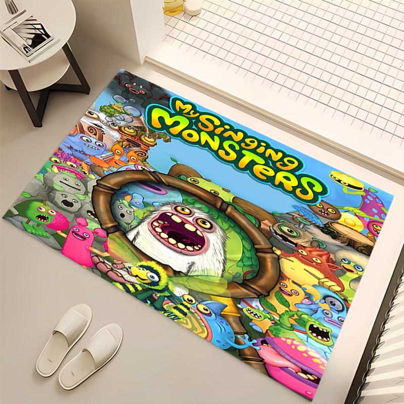 1pc My Singing Monsters1 Print Area Rug - Soft, Washable Non-Slip Indoor Mat, Living Room, Home Office Decorative Rug,Office Decorative