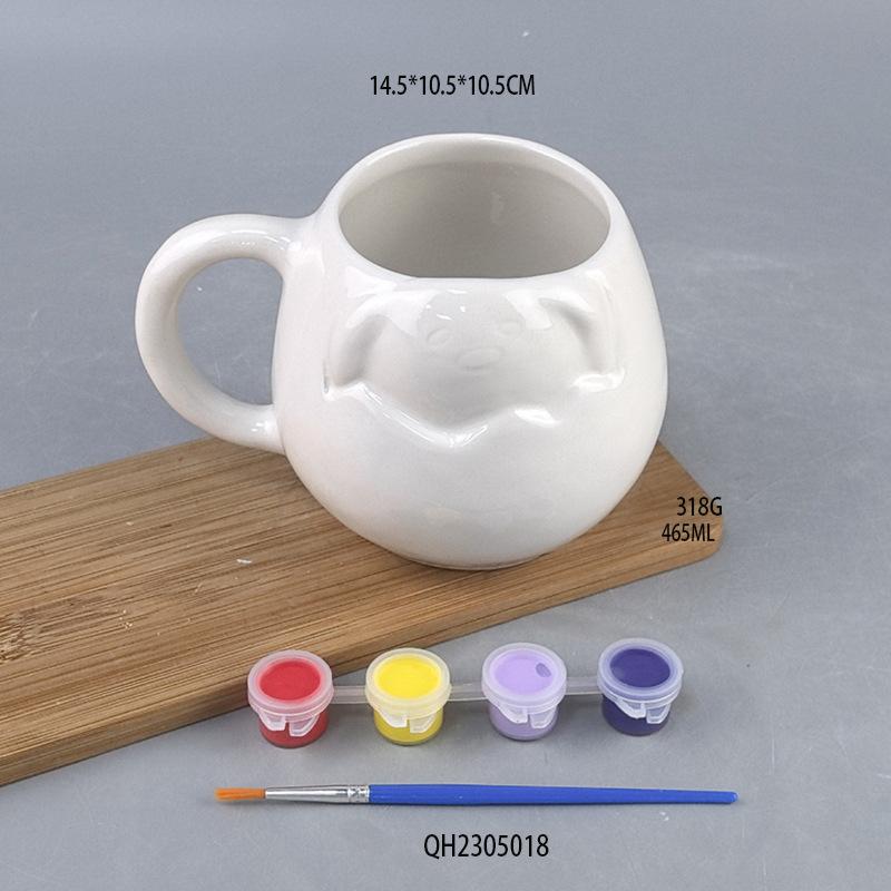 Christmas Creative Limited Christmas Tree American Ceramic Cup with Lid Pure White Mug Coffee Cup Couple