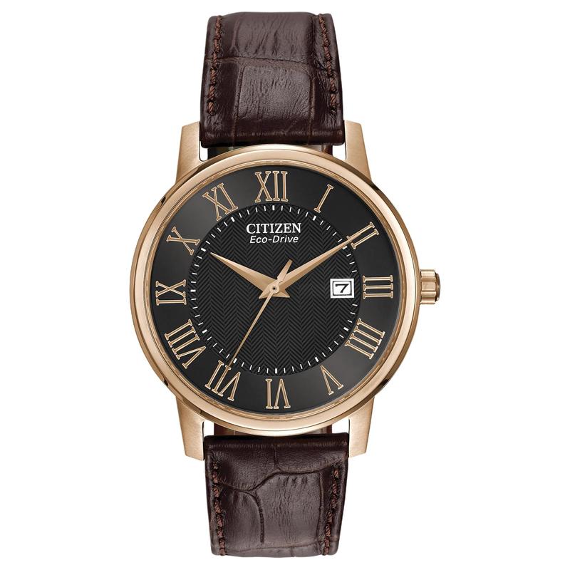 

CITIZEN Eco-Drive series life waterproof classic light Quartz leather strap 40mm men s watch black dial BM6759-03E чорний