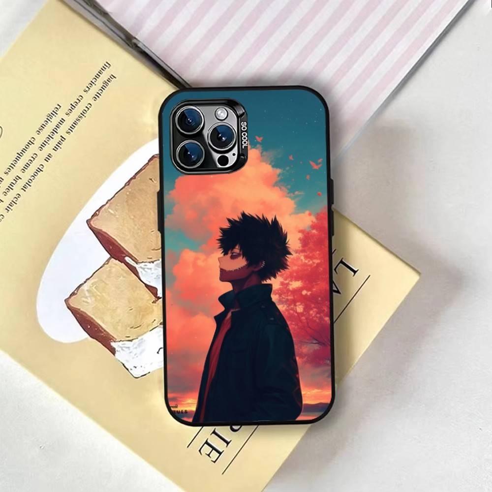 D-Dabi My Hero Academia Phone Case For iPhone 17,16,15,14,13,12,11 Plus,Pro Max,XS,Colored Silver Plated Inside Cover