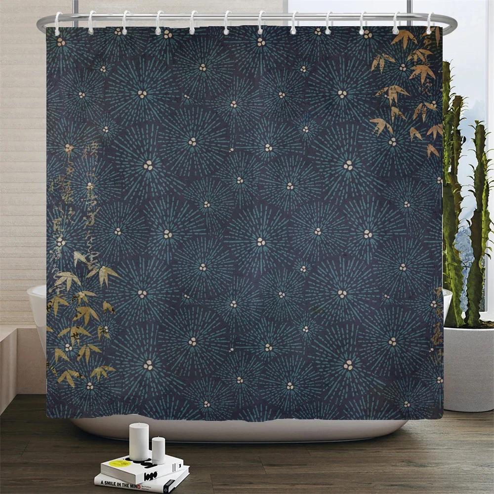 

Japanese-Style Flowers Birds Shower Curtains Plum Blossom Bathroom Curtain Frabic Waterproof Polyester Bath Curtain With Hooks W60H190(CM)-1 Pcs