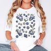 Vintage Blaubeere 90er Grafik T-Shirt Retro Frucht Beere Natur Y2k Unisex Shirt Unisex Sommer Freizeit Rundhals Baumwolle Kurzarm