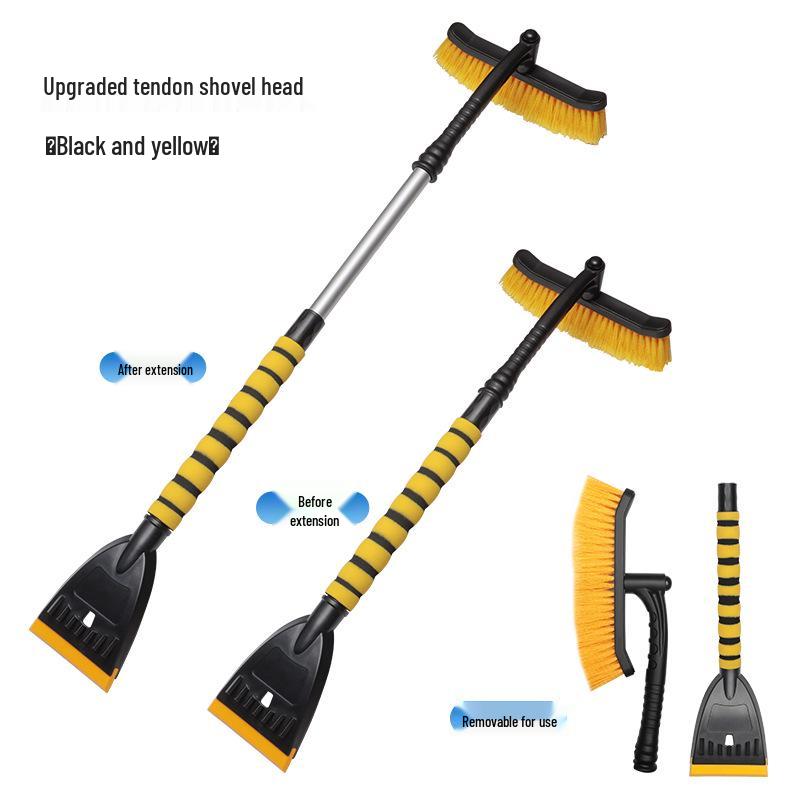 Perie de zăpadă 2-în-1 detașabilă și răzuitor de gheață pentru mașini