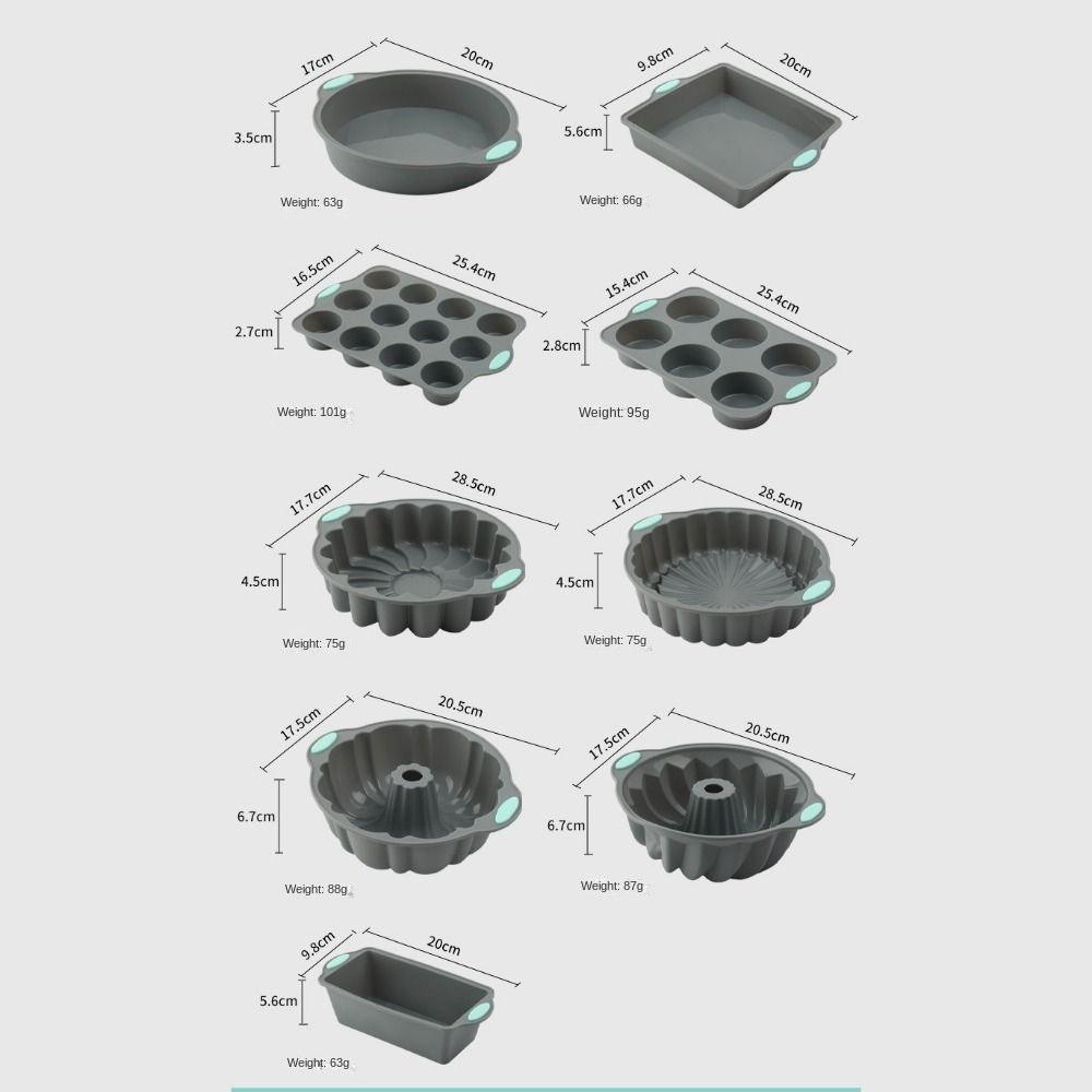 Heat Resistant Cake Molds Non-Stick Bread Muffin Mold Oven Baking Pan  DIY Baking Tool