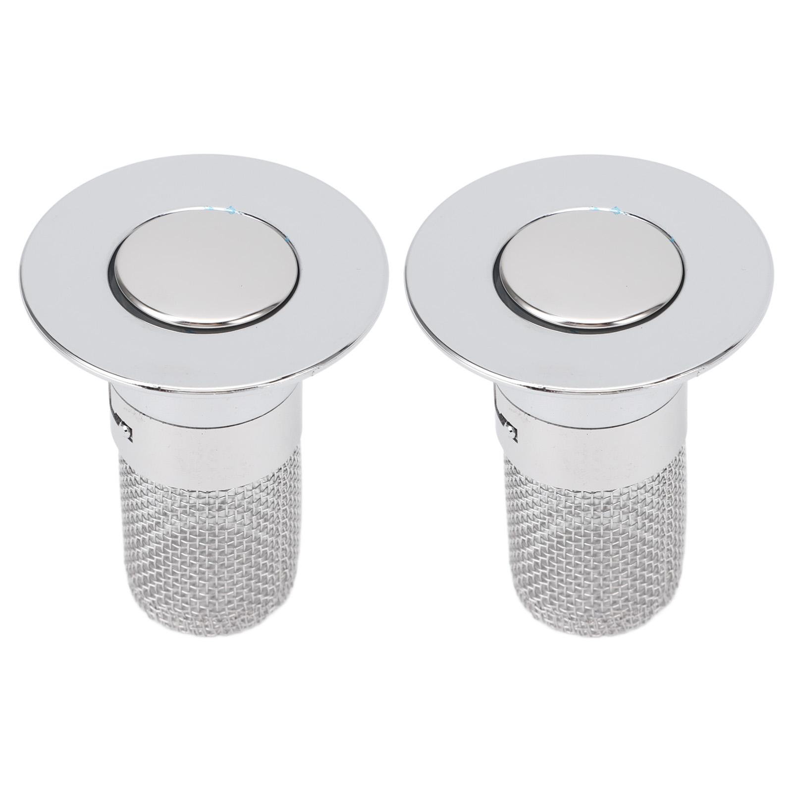 

2 шт. Заглушка для ванны из нержавеющей стали, Стопор для ванны, Сливная пробка для ванной комнаты с резиновой прокладкой для