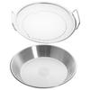 Food Drain Pan Colander Oil Draining Net Stainless Steel Fried Serving Tray Barbecue Plate