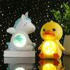 Night Battery Lamp Powered Cartoon Cute Unicorn Little Yellow Duck Shaped