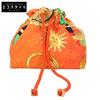 GIANNI VERSACE [Beautiful Condition] Sunburst Jewelry Drawstring Bag Pouch Orange / multicolorUsed
