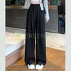 Green Tea Denim Loose and Solid Size L Women's Wide-Length Pants, Fit, Comfortable, Stylish, Color, Black,