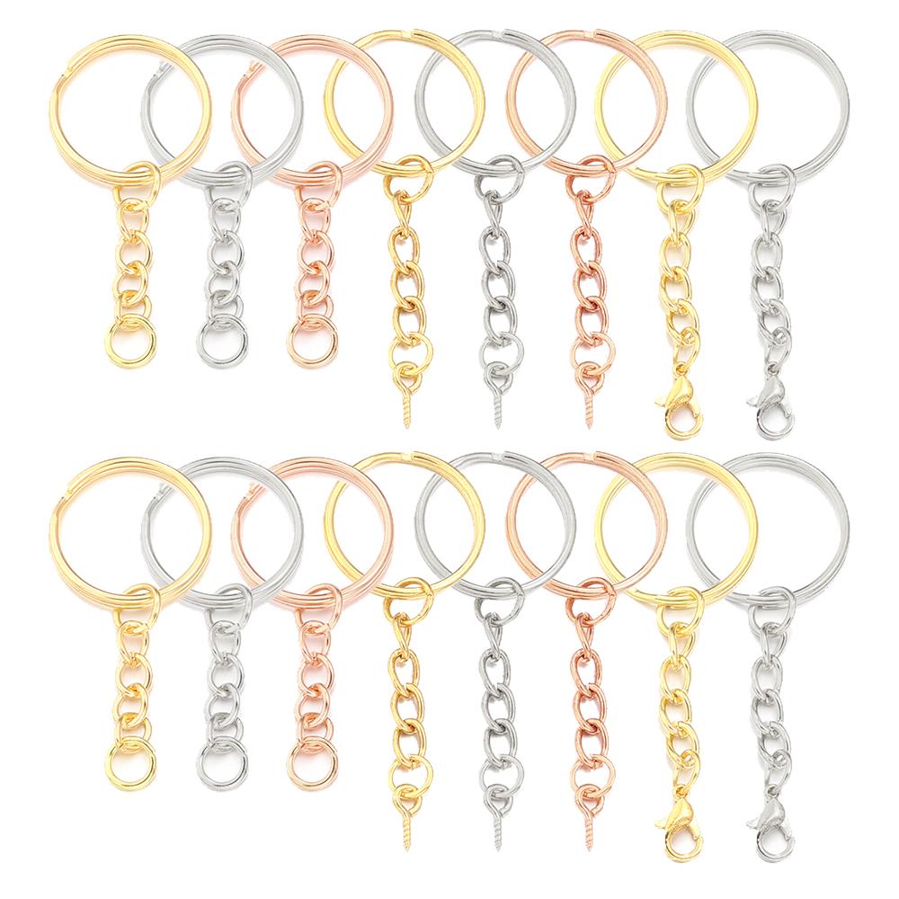 10pcs/Lot Iron Key Rings Blank Keyring Keychain Split Ring Keyfob Key Holder Rings DIY Findings Making Keychain Accessories