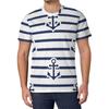 Simple Fashion Anchor Striped T Shirts For Men Summer Trendy Streetwear 3D Printed T-shirts Cool Streetwear Hip Hop Tees Tops