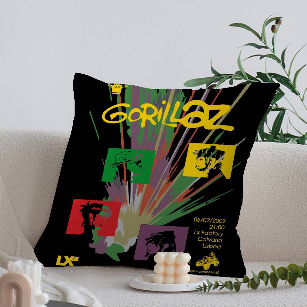 Band GGorillaz Personalized Pillow Cover Kids Bedroom Wild Party Decor Pillowcase kid Birthday shower Gift