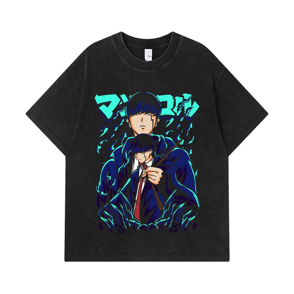275 GSM Washed T-shirts 100% Cotton Mashle V2 Mash Print Unisex Heavy Cotton T Shirt