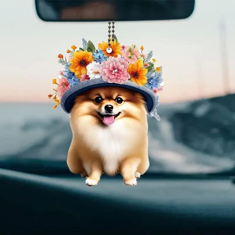 Car Unique Acrylic Pendant Colorful Cartoon Design Perfect For Decoration Holiday