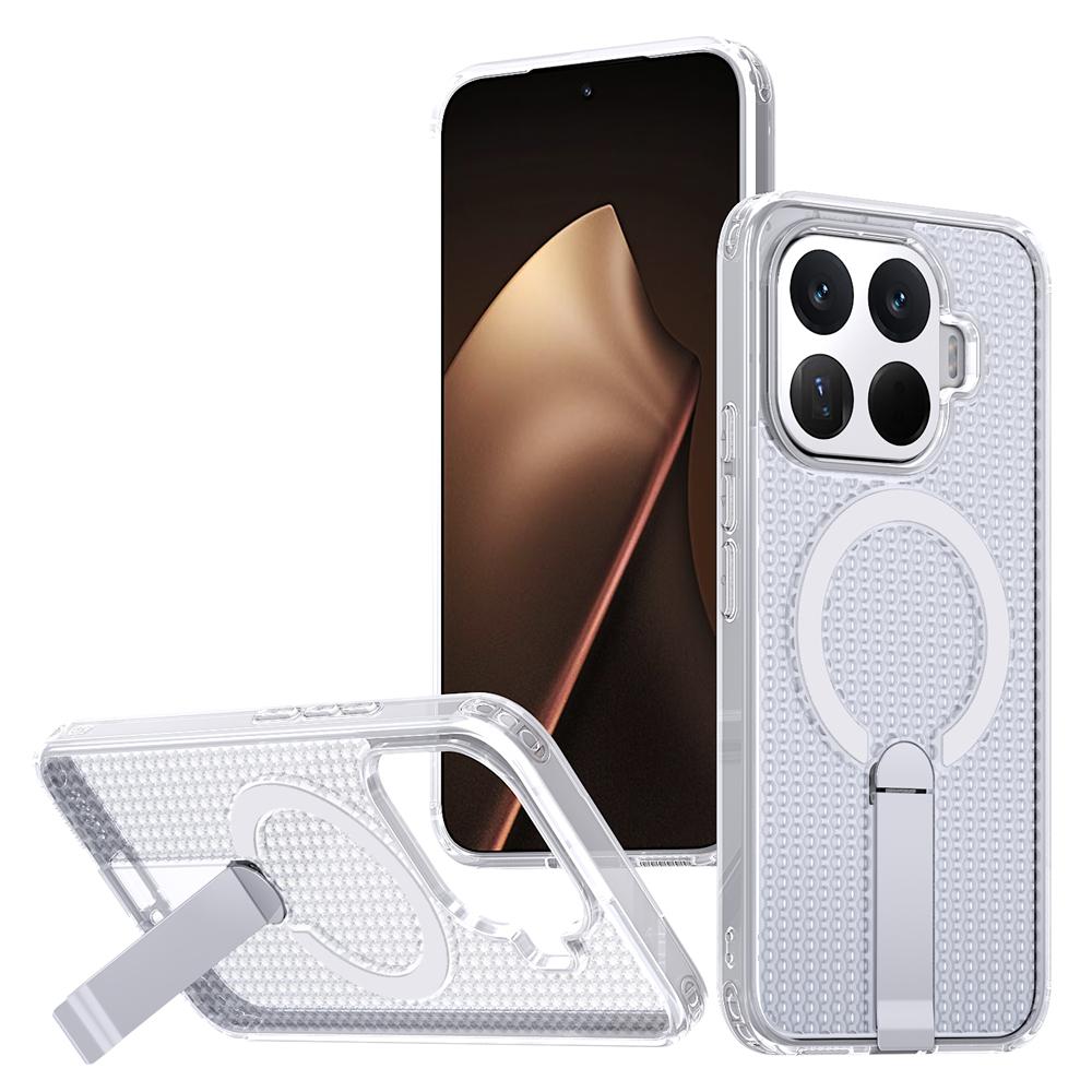 KEYSION Hollow Heat Dissipation Magnetic Case for Xiaomi 17T Pro 5G Cooling Hide Stand Shockproof Phone Cover for Xiaomi 17T 5G