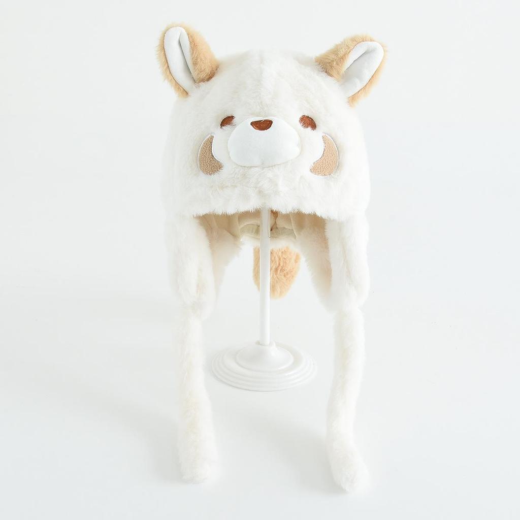 Kids' Cartoon Plush Hat: Warm, Windproof, Ear-Protective Pullover