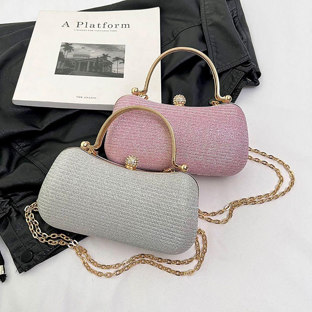 1Pcs Fashion Clutch Bag Evening Bag Shoulder Dinner Bag Chain Purse Rhinestones Beaded Women Handbags for Wedding Party