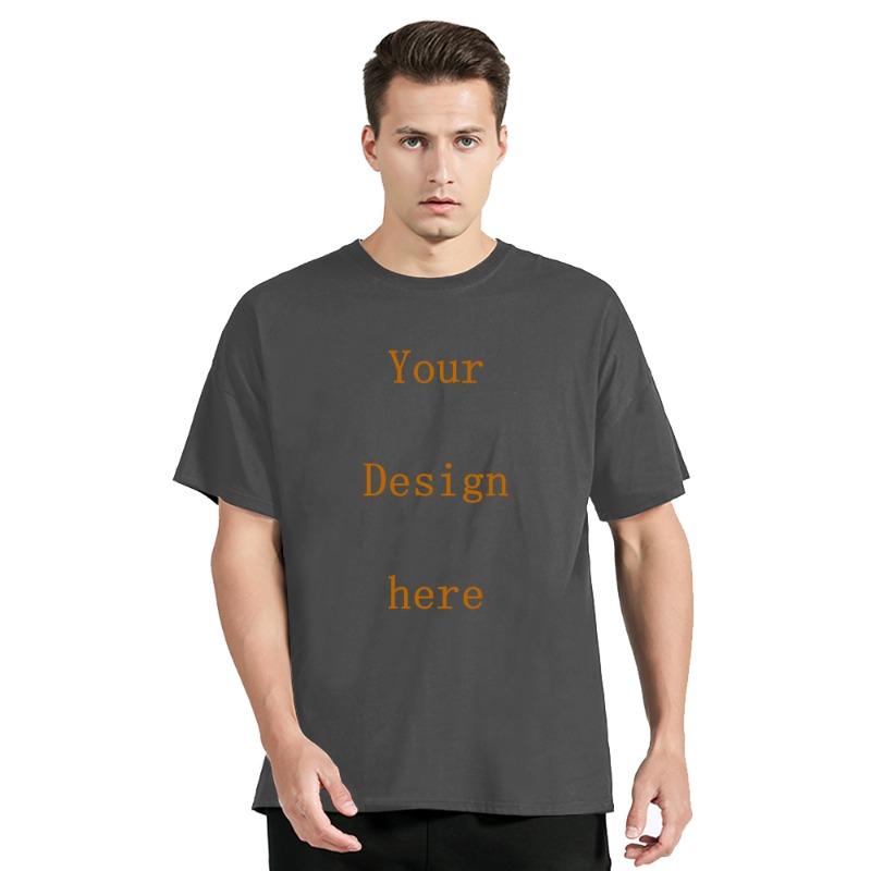 T-shirt da uomo Personalizzata Il tuo design qui T-shirt con testo personalizzato per uomo Aggiungi il tuo design T-shirt alla moda Abbigliamento da uomo