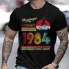 Vintage 1984 Birthday Cotton T Shirts for Men Women Short Sleeve Clothing Retro Tshirts Born in 1984 Clothes for Men Tops Tee