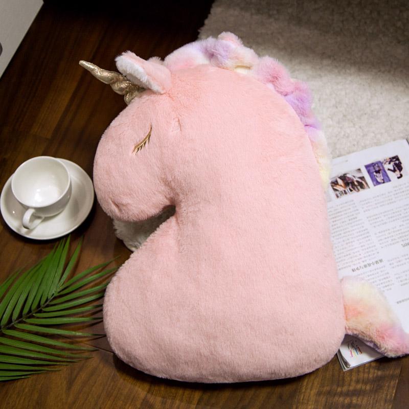 Cartoon Unicorn Plush Toys Sofa Pillow Cushion Soft Stuffed Unicorn Toys Kids Girl Room Decor Girlfriend Children Birthday Gift розовый