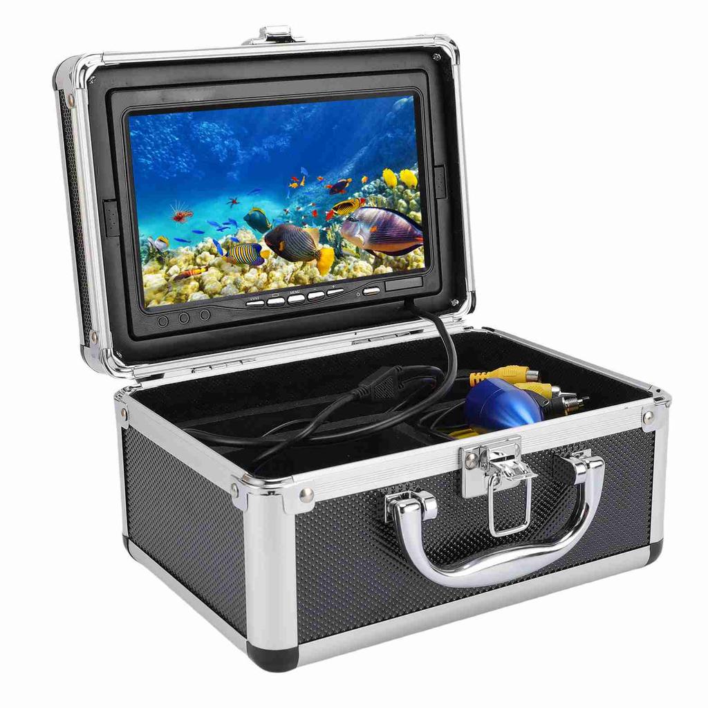 Underwater Fishing Camera 5MP 1080P 195 Degree Wide Angle Lens 7 Inch HD Screen Fish Finder Camera with 20m Cable