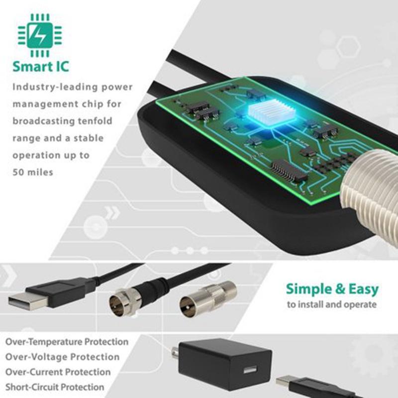 Buy HDTV 1080P Digital TV Antenna 70 Miles Range Indoor TV Antenna With