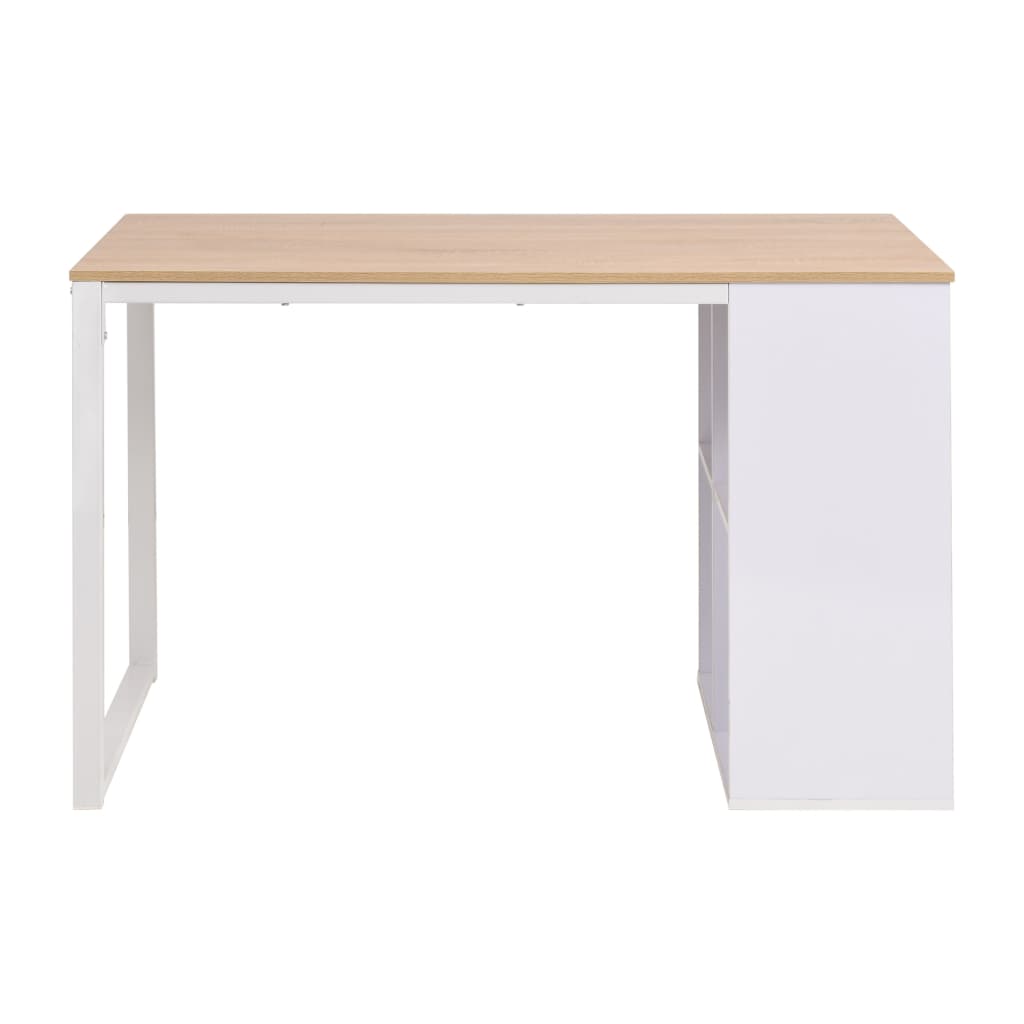 Desk 120*60*75 Cm Oak Brown and White