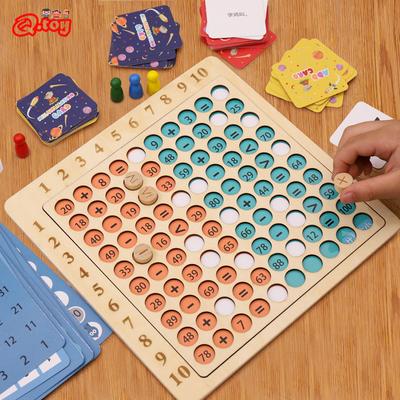 Einmaleins Lernspiel Brettspiel Kinder Holz Montessori Pädagogisches Spielzeug für Kinder Mathe Zählen Lehrmittel