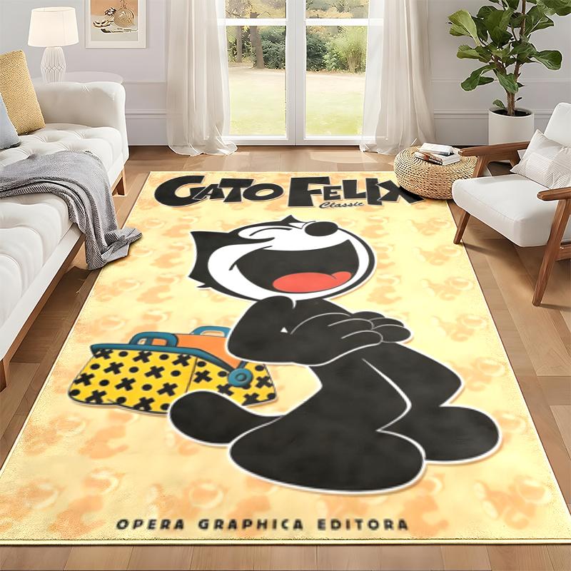 Felix the Cat Carpet Door Mat for Living Room or Bedroom Protective Mat Under Chair Office Decoration Christmas Gift Birthday Present
